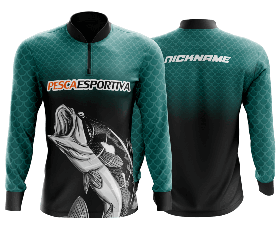 camisa de pesca masculina