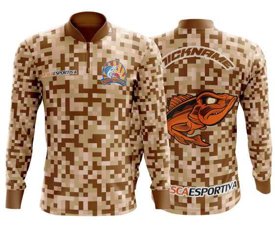 camisa de pesca masculina